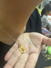 周大生莫比烏斯環(huán)黃金吊墜足金項鏈送老婆女友生日七夕情人節禮物 貓眼吊墜約1.9克+約1.8克足金鏈 曬單實(shí)拍圖