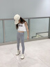 翊尚美女童打底褲春秋2025新款速干外穿兒童瑜伽褲中大童修身顯瘦鯊魚褲 煙灰色 夏季款 130 【推薦身高120-130cm】 曬單實拍圖