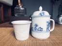 境坊間手繪竹林茶舍馬克杯家用茶水分離過濾茶葉辦公室陶瓷喝水杯子帶蓋 竹林茶舍-將軍辦公杯 純手繪 曬單實拍圖