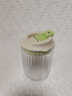 沃德百惠（WORTHBUY）隨行杯女高顏值耐高溫外帶便攜直飲杯水杯外出攜帶杯子咖啡杯 透明色【杯蓋 綠色款】 450ml 曬單實(shí)拍圖