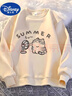 迪士尼（Disney）小學(xué)生中大童秋冬圓領(lǐng)衛(wèi)衣女童ins韓版純棉女孩卡通印花學(xué)生上衣 杏色【常規(guī)款】 160cm 曬單實(shí)拍圖