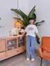 優(yōu)優(yōu)1點(diǎn)（Yoyo one）女童夏季套裝2025新款中大童洋氣韓版夏裝兒童女孩休閑短袖兩件套 13115藍(lán)色+9981白色【天絲套裝】 150 150cm 曬單實(shí)拍圖