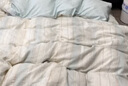 唐裔60支輕奢簡約床上用品四件套純棉100被套被罩全棉床單床笠三件套4 未來海岸=天藍(lán)【A類全棉】 1.8m 床單款 四件套：被套200*230 曬單實(shí)拍圖