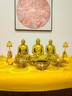 天祥緣 黃銅三寶佛佛像一套釋迦牟尼佛藥師佛阿彌陀佛家用擺件大號 30號三寶佛一套 曬單實(shí)拍圖