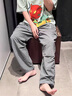 棉致可拆卸戶(hù)外登山?jīng)_鋒褲子夏季男士2025春夏薄款寬松直筒工裝褲子男 莫尼綠 L 碼（110-130斤） 曬單實(shí)拍圖