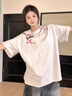 純棉國風重工刺繡設(shè)計感黑色短袖t恤女2025新款夏季寬松半袖上衣 黑色 M 曬單實拍圖