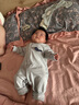 乖奇熊寶寶連體衣秋冬純棉新生兒衣服家居服睡衣嬰兒哈衣爬服春裝 白色/彩虹飛機 73cm 曬單實(shí)拍圖
