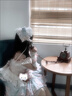 COMIC SOULLolita原創(chuàng)公主風(fēng)可愛美洋裝jsk連衣裙蝴蝶結(jié)洛麗塔芭蕾風(fēng)蛋糕裙 粉藍大全套 XS (65斤-80斤） 曬單實拍圖