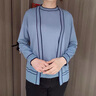 俞兆林（YUZHAOLIN）媽媽裝春秋裝針織開(kāi)衫外套50歲2025新款中老年女裝春秋上衣兩件套 淺紫.-兩件套 2XL 建議120-130斤 曬單實(shí)拍圖