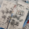 古風(fēng)水墨竹子按動(dòng)中性筆高顏值ins學(xué)生考試必備刷題0.5速干ST黑筆 1盒6支 曬單實(shí)拍圖