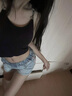 妙奕嘉白色吊帶背心女可外穿洋氣黑色打底背心女士內(nèi)搭帶胸墊高級(jí)感上衣 金屬扣肩帶吊帶背心【黑色】 均碼 【建議80-118斤】 曬單實(shí)拍圖