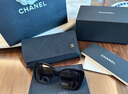 香奈兒（Chanel）墨鏡防紫外線鑲鉆字母鏤空logo個性方形全框太陽眼鏡七夕送禮 黑色CH5422B-C501/T8 防紫外線（UVA/UVB） 曬單實拍圖