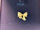 賽菲爾生日禮物18K黃金吊墜女時(shí)尚閃耀拉絲蝴蝶結送女友生日禮物單吊墜 曬單實(shí)拍圖