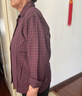 俞兆林（YUZHAOLIN）純棉襯衫女士春秋新款格子開衫上衣中老年媽媽裝洋氣棉長袖襯衣 玫紅色 4XL 建議【135-145斤】 曬單實(shí)拍圖