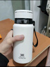 代璽保溫杯女士高顏值水杯男學(xué)生大容量不銹鋼泡茶杯子便攜隨身杯 白色800ml【配茶隔+提繩】 曬單實(shí)拍圖