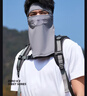 JEEP吉普防曬面罩男款夏防紫外線(xiàn)遮全臉戶(hù)外騎行護頸冰絲圍脖口罩 米白色 曬單實(shí)拍圖