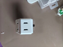 國際電工迷你插座轉(zhuǎn)向頭轉(zhuǎn)換器迷你一轉(zhuǎn)三多孔電源插頭多功能插線板面板 迷你一轉(zhuǎn)三【白色】 曬單實(shí)拍圖