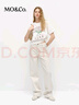 MO&Co.短袖T恤2025春新品趣味斑駁骷髏頭車?yán)遄佑』ò咨玀BE1TEE003 本白色 M 165 曬單實(shí)拍圖