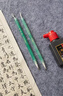玉水湖青玉案玉石小楷毛筆蠅頭簪花行書(shū)楷書(shū)書(shū)法瘦金體細尖小號練字專(zhuān)業(yè) 青玉案毛筆單只裝【出鋒2.2cm】 小楷 曬單實(shí)拍圖