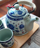 QWC景德鎮陶瓷茶壺大號青花瓷提梁壺家用泡茶套裝中式水壺茶具 1000毫升大壺+6大號杯+竹托盤(pán) 曬單實(shí)拍圖
