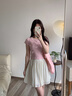 Teenie Weenie小熊女裝半身裙2025年夏季新款簡(jiǎn)約休閑學(xué)院甜美短裙 象牙白 S 曬單實(shí)拍圖