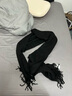 GXG圍巾男冬季2024新款男生圍脖送男友 黑色 均碼 曬單實(shí)拍圖