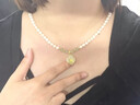 AIF玉蘭珍珠項鏈女款和田玉吊墜生日禮物母親節禮物送媽媽送婆婆長(cháng)輩 玉蘭珍珠項鏈+珍珠禮盒 曬單實(shí)拍圖
