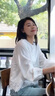 燕潯法式圓領(lǐng)蕾絲花邊長袖襯衫女春季新款珍珠扣設(shè)計(jì)感小眾鏤空上衣潮 米白色 L 115-130斤 曬單實(shí)拍圖