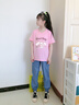 真維斯女童短袖t恤純棉夏季2025年新款夏裝女孩半袖薄款衣服中大童童裝 紫 魔法卷毛狗+白 魔法狗 130 曬單實拍圖