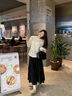 棠暖黑色半身蛋糕裙女2025新款夏季高腰顯瘦中長款蕾絲蓬蓬裙休閑裙子 黑色 L 111-125斤 曬單實拍圖