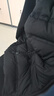 雪中飛輕薄鵝絨羽絨服女士2025新款衛衣拼接時(shí)尚保暖百搭秋冬保暖外套 黑色 S 165/90-100斤 曬單實(shí)拍圖