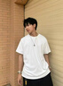 柯菲沃短袖t恤男夏季薄款白色圓領(lǐng)純色修身潮流體恤半袖內搭打底 140g短袖T恤-白色 M （建議80-100斤以?xún)龋?曬單實(shí)拍圖