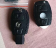適用于奔馳GLK300鑰匙套遙控套殼R320真皮GL350汽車(chē)扣鎖ML400老奔馳鑰匙包保護殼鎖匙套 奔馳C款二鍵插入式-手縫款-黑色 曬單實(shí)拍圖