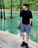 真維斯冰絲短袖t恤男士夏季涼感上衣服2025新款速干大碼莫代爾半袖男裝 黑色(純色) L (175) (收藏加購優(yōu)先發(fā)) 曬單實(shí)拍圖