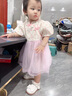 G.DUCKKIDS童裝女童連衣裙夏季新款兒童公主裙夏裝寶寶裙子女孩中國風(fēng)旗袍裙 粉色帶包包-g2/794331957606 90 適合身高80-90年齡1-2歲左右 曬單實(shí)拍圖
