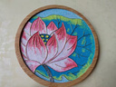 山頭林村掐絲琺瑯手工材料 傳統(tǒng)景泰藍(lán)掐絲琺瑯畫(huà)diy手工材料包杯墊新手入 12厘米自帶底圖杯墊【荷花】 全套材料包 曬單實(shí)拍圖