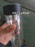 菲藝雅鵝蛋杯茶水分離雙層玻璃水杯車載商用防爆耐熱簡約便攜泡茶杯 雙層鵝蛋杯鋼本色蓋子 450ml 曬單實(shí)拍圖