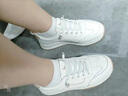 紅蜻蜓休閑鞋女皮面小白鞋復古女鞋運動(dòng)鞋女網(wǎng)紅ins潮鞋WXB150081米杏35 曬單實(shí)拍圖
