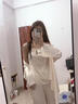 XPAY日系睡衣女2025款春夏冰絲掛脖性感露背吊帶上衣長褲外袍 香檳色 M 曬單實拍圖