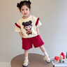 G.DUCKKIDS小黃鴨童裝哪吒衣服女童套裝夏季2025新款兒童夏裝小女孩短袖短褲 圖片色 90 建議1~2歲【 80-90cm】cm 曬單實拍圖