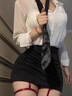 性感秘書(shū)OL教師緊身裙 激情誘惑制服套裝 角色扮演睡衣 襯衫套裝 均碼 曬單實(shí)拍圖