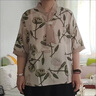 俞兆林2024新款中年媽媽夏裝時尚短袖中老年女裝洋氣質上衣服雪紡夏裝 綠色花上衣+黑色闊腿褲 3XL (建議115-130斤) 曬單實拍圖