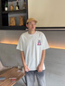 JEEP SPIRIT國潮刺繡重磅280g短袖t恤男2025新款夏季男士大碼寬松半袖體恤男 白色 XL 145-160斤 曬單實(shí)拍圖