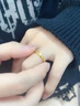 中國(guó)黃金（CHINA GOLD）黃金素圈戒指女男款足金幾何菱形固口指環(huán)節(jié)日生日禮物送女友老婆 幾何菱形戒指 圈號(hào)16 1.2g 曬單實(shí)拍圖
