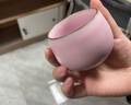 四方亭粉色官窯主人杯女生茶杯女士主人杯單杯大號品茗杯茶盞茶碗個(gè)人 桃粉鐵胎圓口杯-禮盒裝 200mL以下 曬單實(shí)拍圖