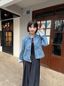 Calvin KleinJeans25春夏新款女士ck潮流翻卷袖口純棉牛仔夾克外套44B742G WBR-牛仔淺藍(lán) S 曬單實拍圖