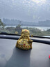 一賓（YIBIN）汽車擺件財(cái)神爺車載香水香薰飾品高檔車內(nèi)裝飾品中控臺(tái)招財(cái)男女士 財(cái)神爺【彩繪紅+檀木出入平安】 曬單實(shí)拍圖