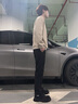 卡賓（CABBEEN）【吸濕速干】松緊帶設計休閑褲男2025夏季壓膠工藝衛(wèi)褲 煤黑色01 L 175/50 曬單實拍圖