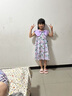 ASK JUNIOR滿(mǎn)印花朵公主裙女童夏時(shí)髦蝴蝶結領(lǐng)時(shí)尚潮流兒童裙子 紫色 140 曬單實(shí)拍圖