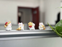 斐月伽微景觀(guān)創(chuàng)意可愛(ài)招財(cái)貓公仔卡通宿舍迷你發(fā)財(cái)桌面車(chē)載辦公室小擺件 招財(cái)貓一套【4只】 曬單實(shí)拍圖